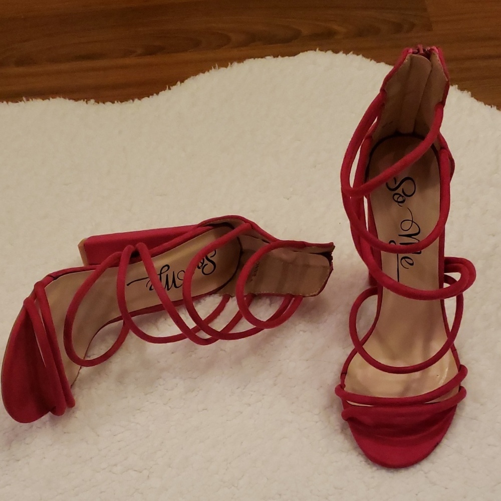 So Me Bonnie pink chunky heels